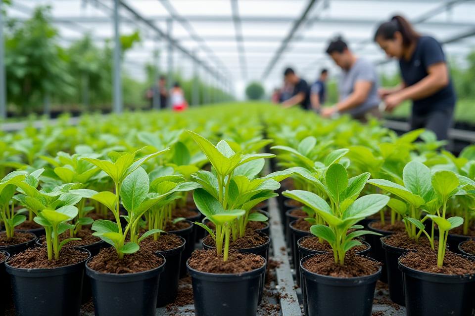 Native plant propagation nursery with indigenous Singapore species
